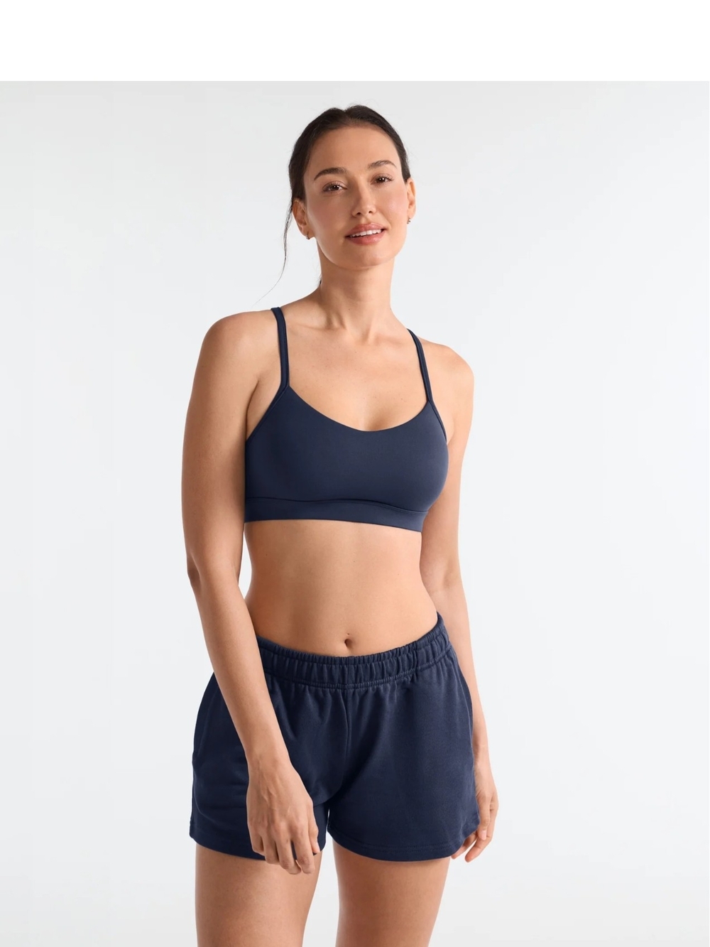 Navy Blue Liebergo Y Shape Sports Bra